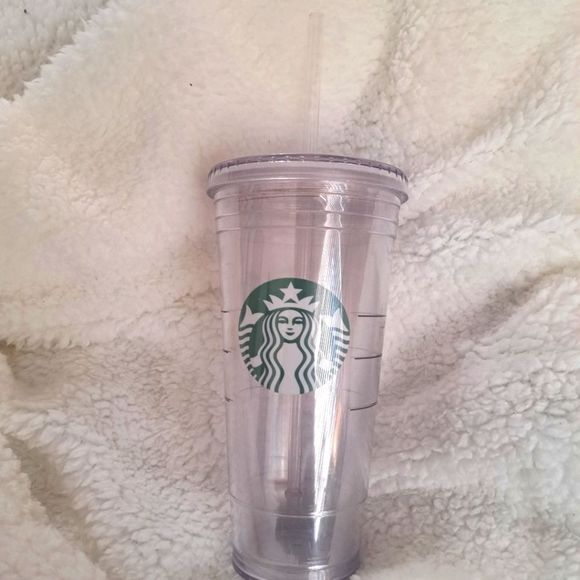 Starbucks 20 oz Clear Logo Tumbler With Straw - Picture 1 of 4